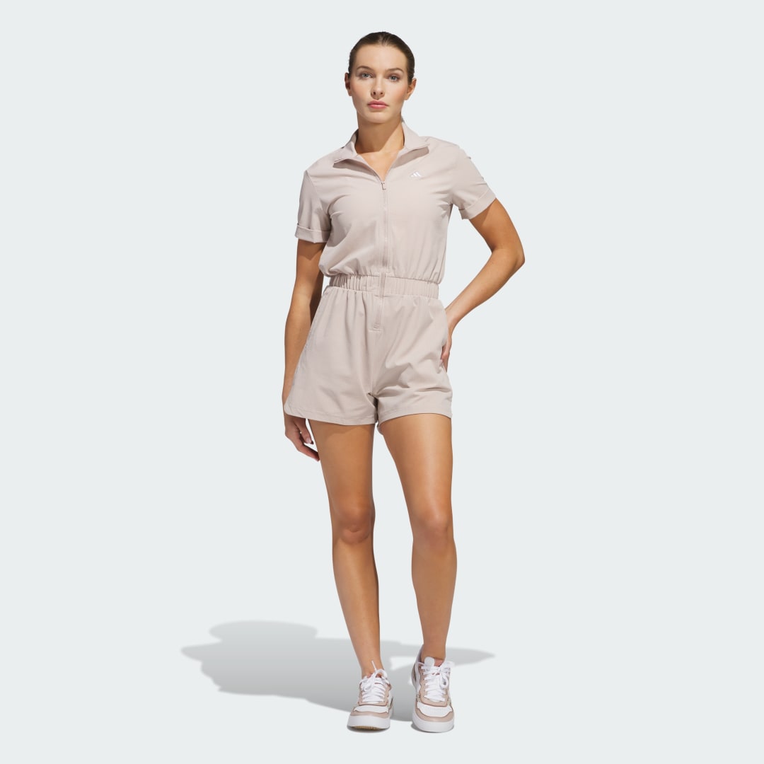 Комбинезон adidas Performance Woven Short Sleeve Romper Бежово | JE7299, 0