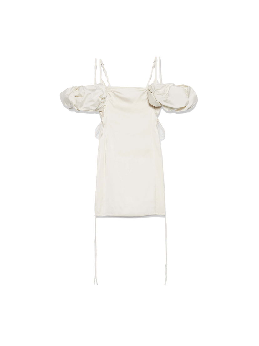 Pокля Jacquemus La Mini Robe Chouchou Mini Dress Бяло | 233DR077-1000-110