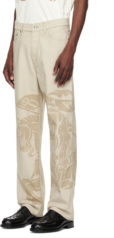Дънки Burberry Burberry Regular Fit EKD Jeans Бежово | 8105549, 3