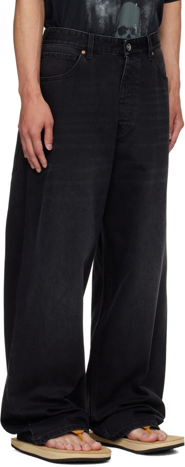 Дънки VETEMENTS Vetements Anarchy Reworked Wide-Leg Jeans Черно | UH76DP110B2, 1
