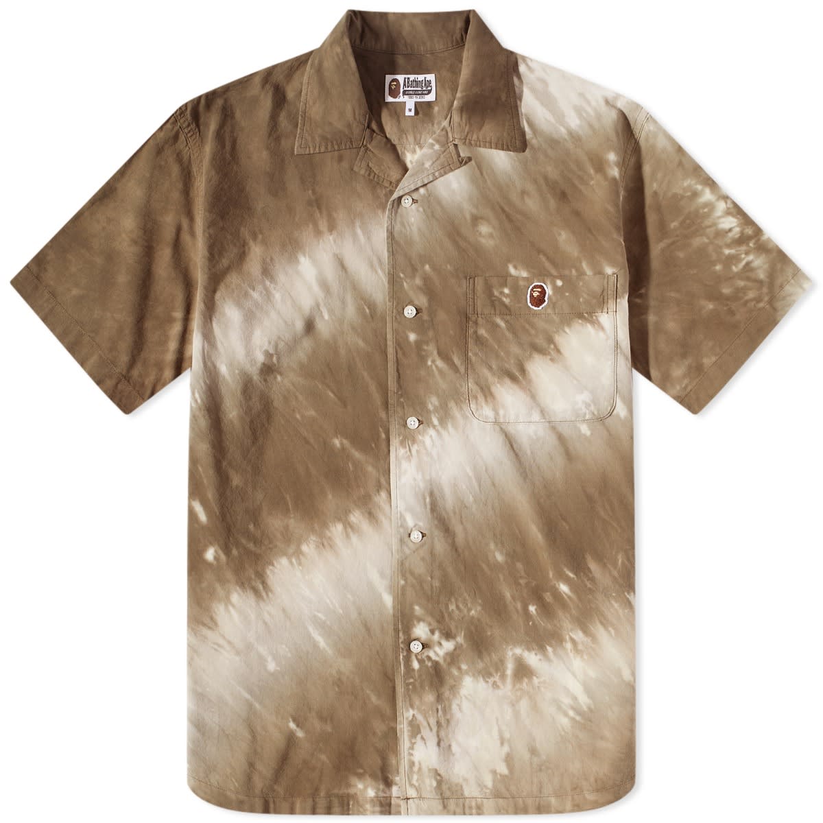 Риза BAPE Ape Head One Point Tie Dye Shirt Brown Кафяво | 001SRJ201001M-BRN, 0