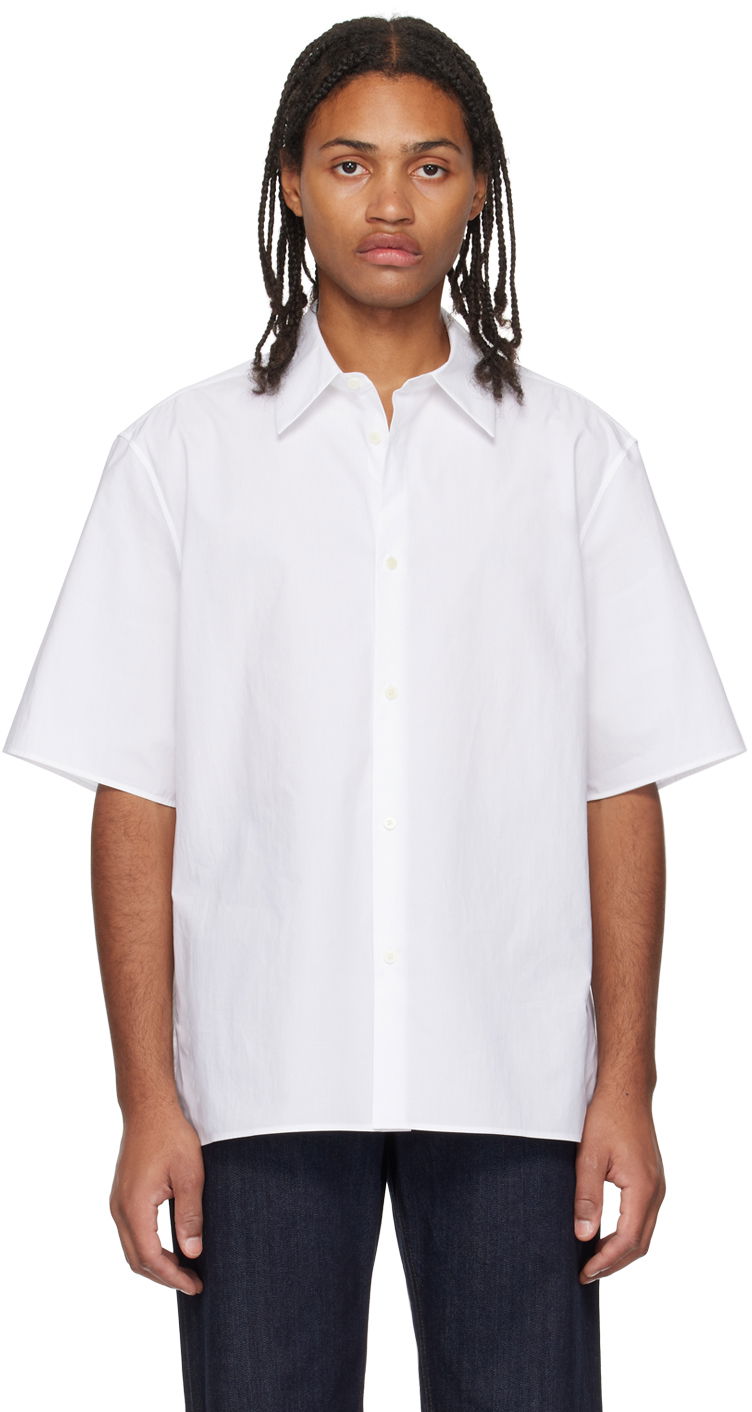 Риза The Row Short Sleeve Button-Up Shirt Бяло | 333-W2567, 0