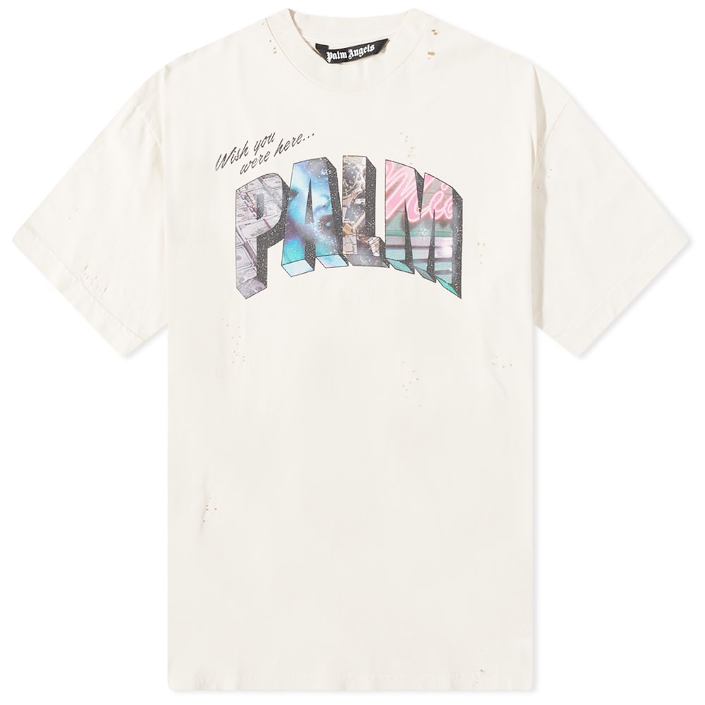 Тениска Palm Angels Sign Tee Бяло | PMAA072S23JER0020184, 0
