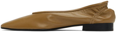 Кецове и обувки BY FAR Leather Square Toe Loafers Кафяво | MWFHC055LL002BR044PL, 2