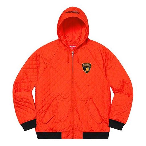 Пухо яке Supreme Supreme Lamborghini Hooded Work Jacket Червено | SUP-SS20-519, 0