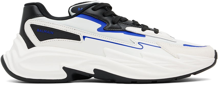 Кецове и обувки Balmain Run-Row Leather Sneakers Бяло | DM0VI355LBGN, 0