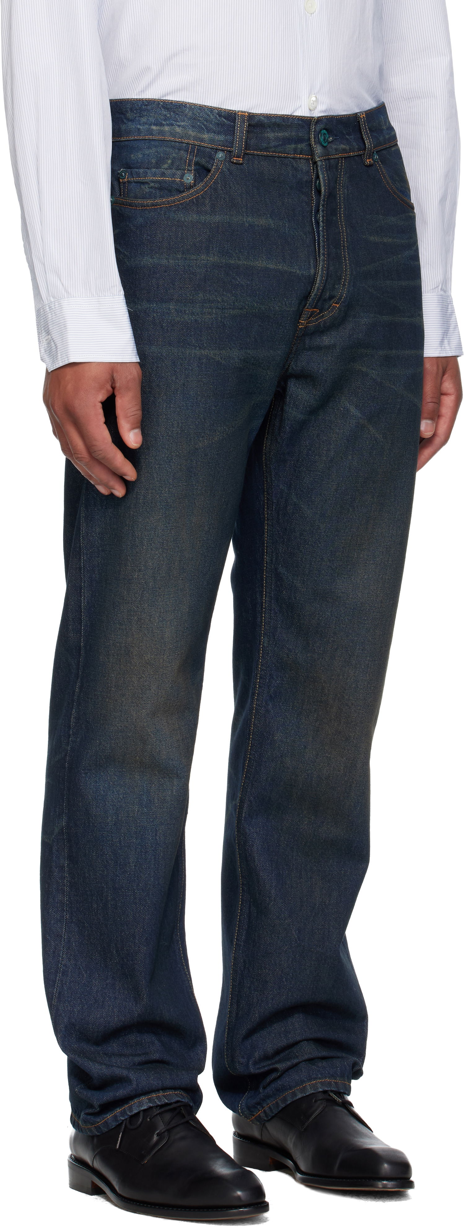 Дънки OUR LEGACY First Cut Straight Leg Jeans Синьо | M4255FS, 1