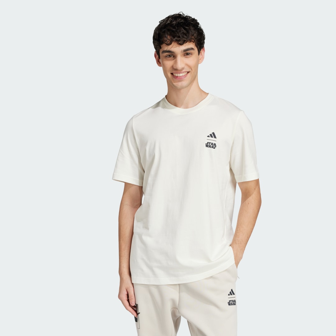 Тениска adidas Performance Star Wars The Mandalorian Regular Fit Graphic Tee Бяло | JI5715, 0