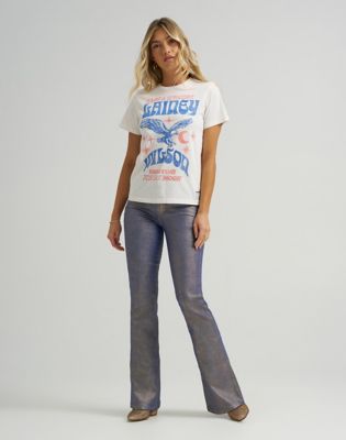 Тениска Wrangler Lainey Wilson Regular Tee Бяло | 112374959:XS, 2