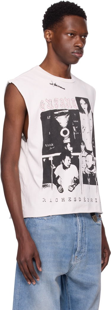 Тениска Enfants Riches Déprimés Enfants Riches Déprimés Endless Blockades Graphic Cut Off T-Shirt Бяло | 010-835, 1