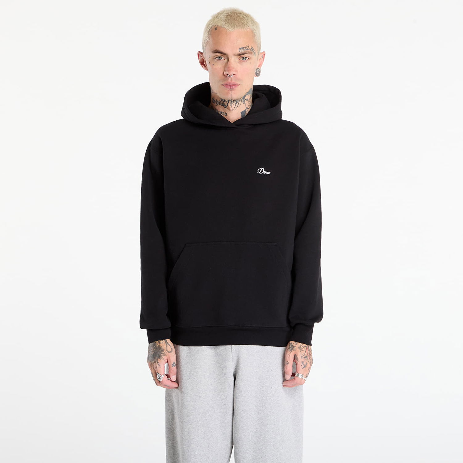 Суитчър Dime Dime Cursive Small Logo Hoodie Черно | DIMEFA2540BLK, 0