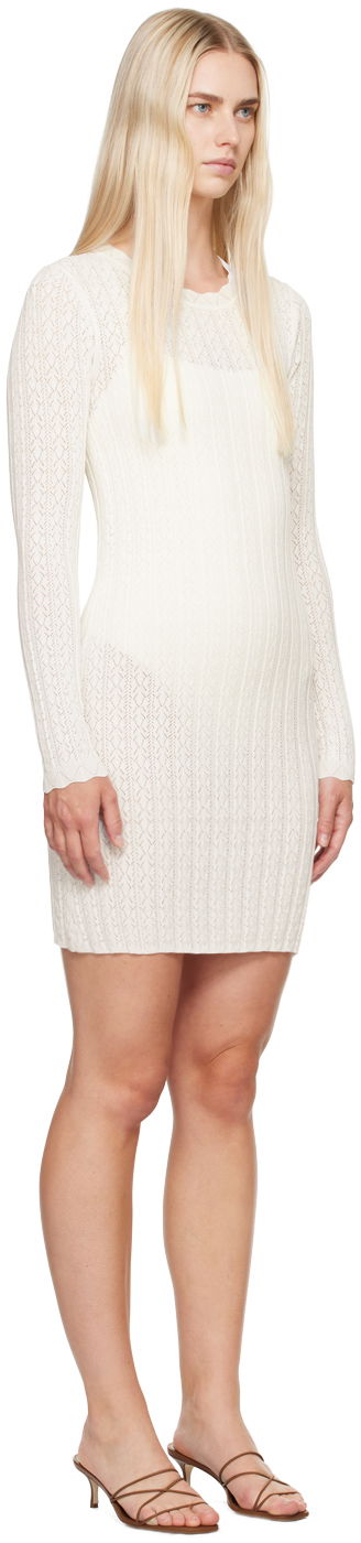 Pокля Loulou de Saison Loulou de Saison Senty Knit Mini Dress Бяло | SENTY, 1