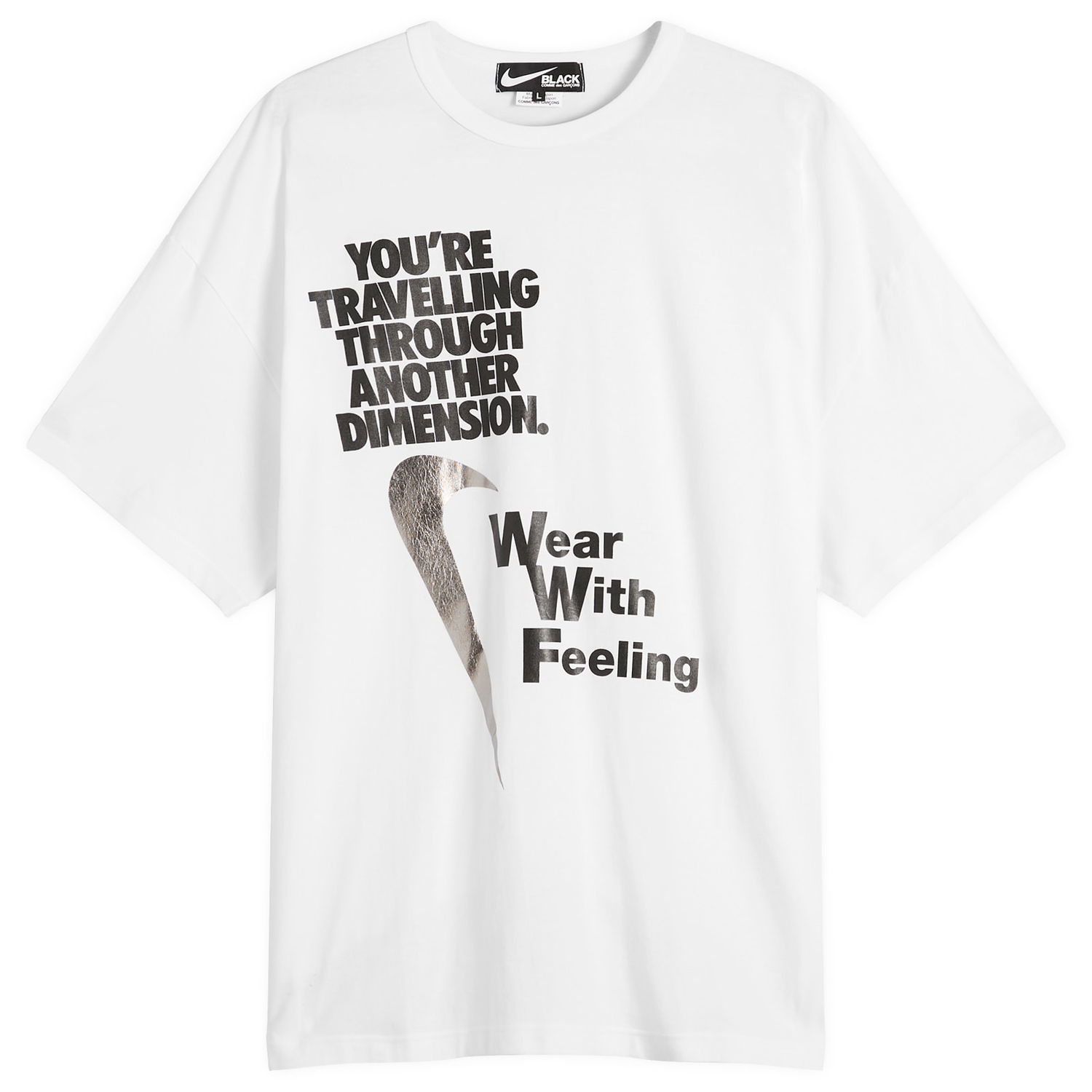 Тениска Comme des Garçons CDG Black x Nike T-Shirt, Size L Бяло | 1P-T101-W25-2, 0
