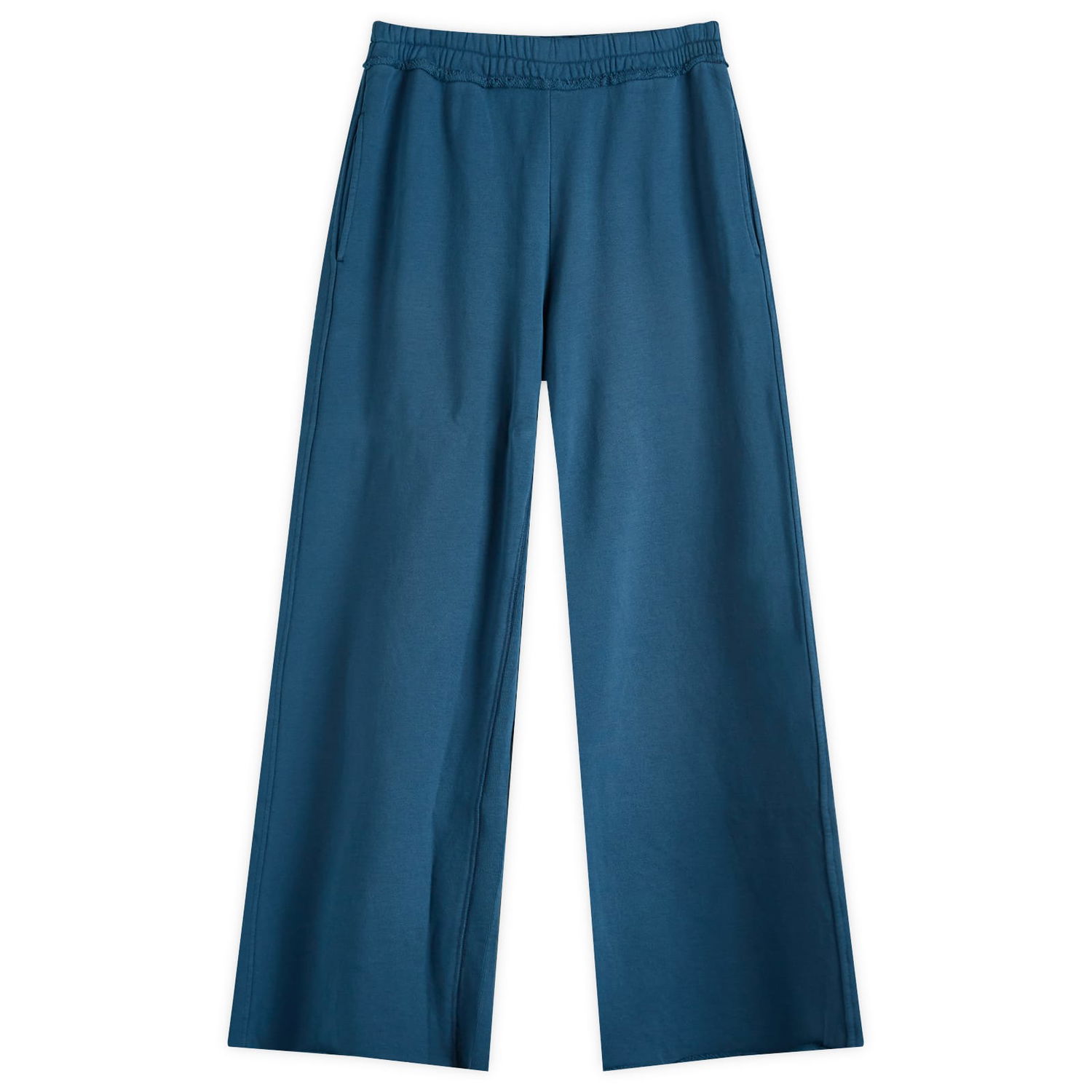 Спортни панталони SKIMS SKIMS Deconstructed French Terry Wide Leg Pants, Size Large Синьо | PT-PNT-7769W-INDIGO, 0