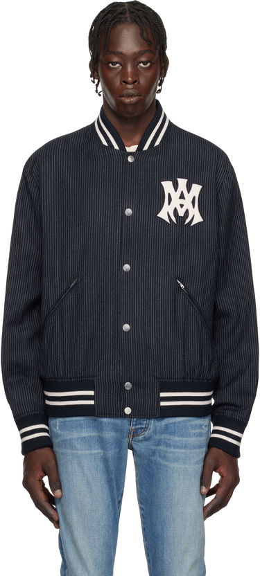 Яке бомбър AMIRI 'MA Hollywood' Pinstripe Bomber Jacket Тъмно синьо | AMOUBB1024, 0