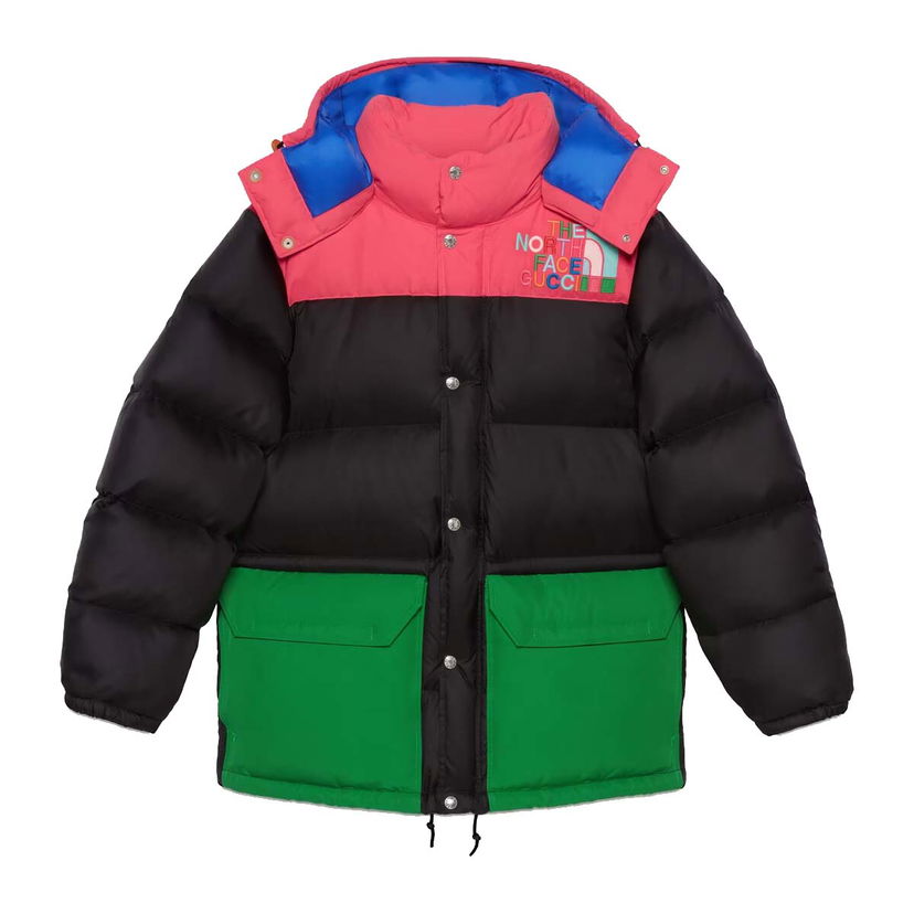 Пухо яке Gucci The North Face x Down Jacket Black/Multicolor Многоцветен | 672444 XAAEO 1171