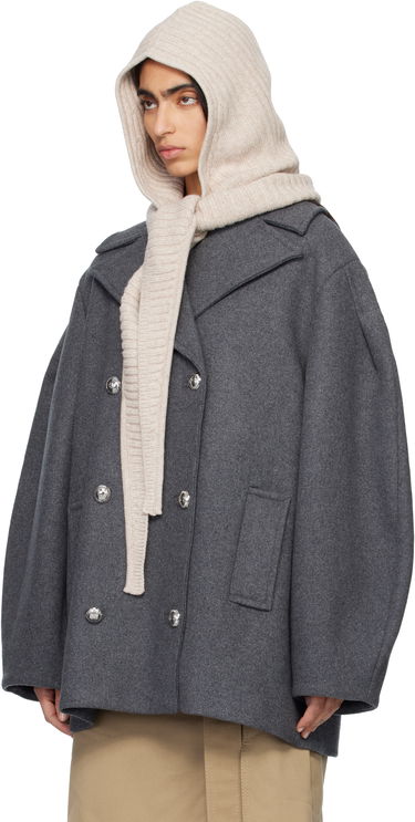 Шапка GANNI Wool Mix Balaclava Бежово | A6926, 3