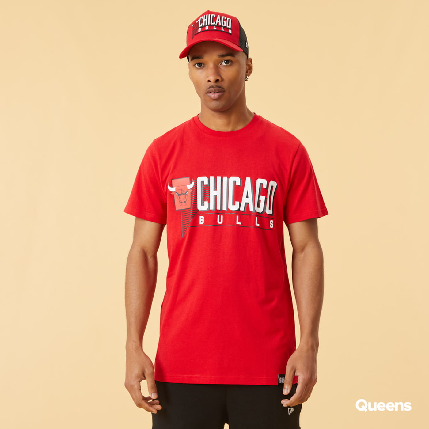 Тениска New Era Chicago Bulls Triangle Logo Red T-Shirt Червено | 12893076, 1