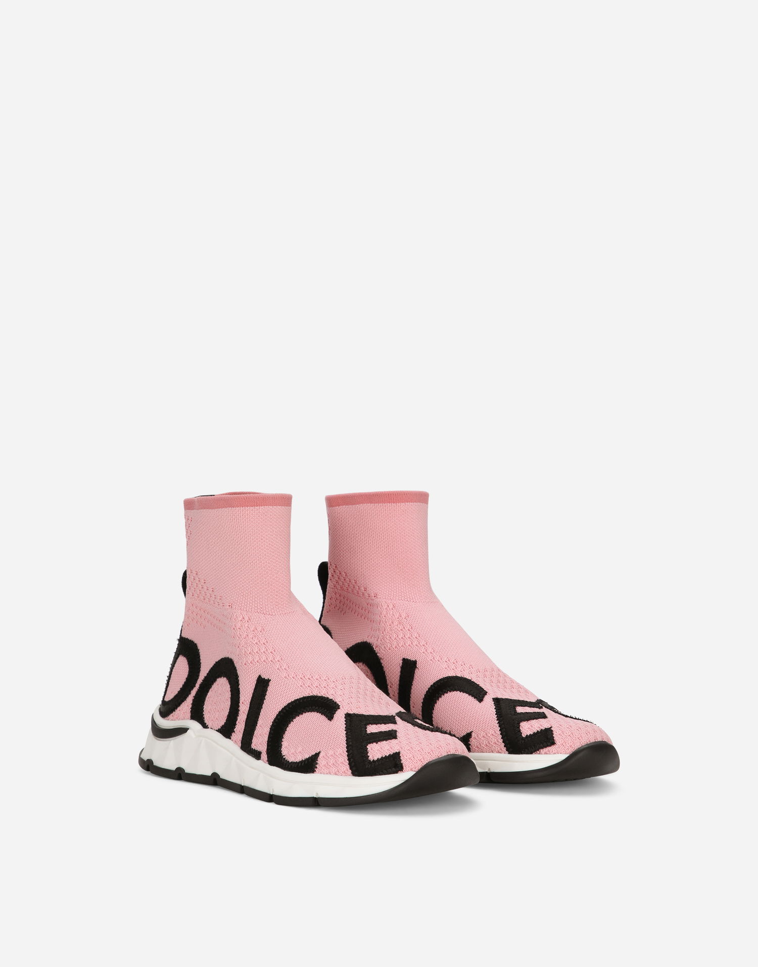 Кецове и обувки Dolce & Gabbana Sorrento 2.0 Stretch Mesh High-top Розово | DA5179AK3388B400, 1
