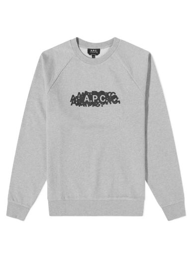 Пуловер A.P.C. Koroku Stamp Logo Crewneck Сиво | COFAX-H27740-PLA