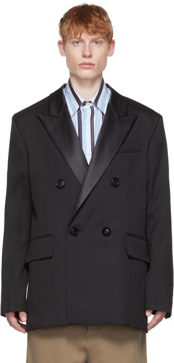 Палта AMI Wool Blazer Черно | HBV400.244, 0