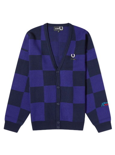 Пуловер Fred Perry Raf Simons x Checkerboard Cardigan Тъмно синьо | SK6517-608