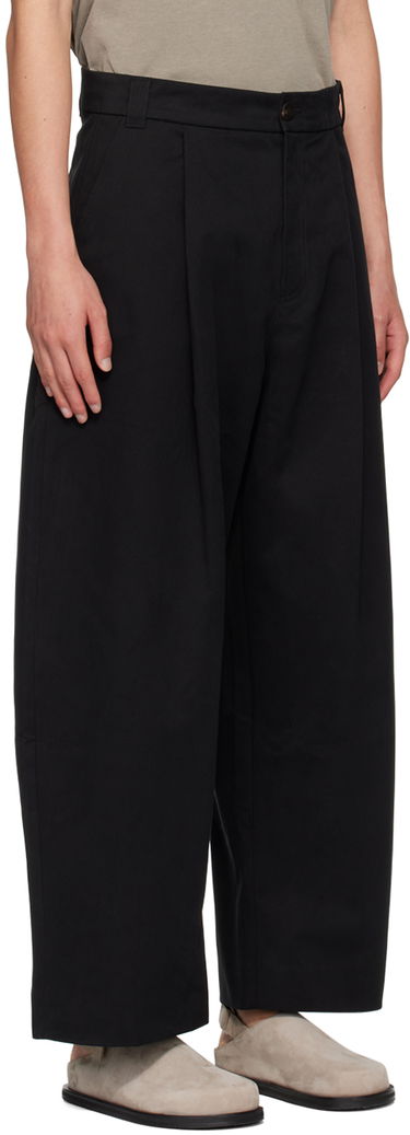 Панталони Studio Nicholson Studio Nicholson Pleated Trousers Черно | SORTE SNM - 351 -, 1