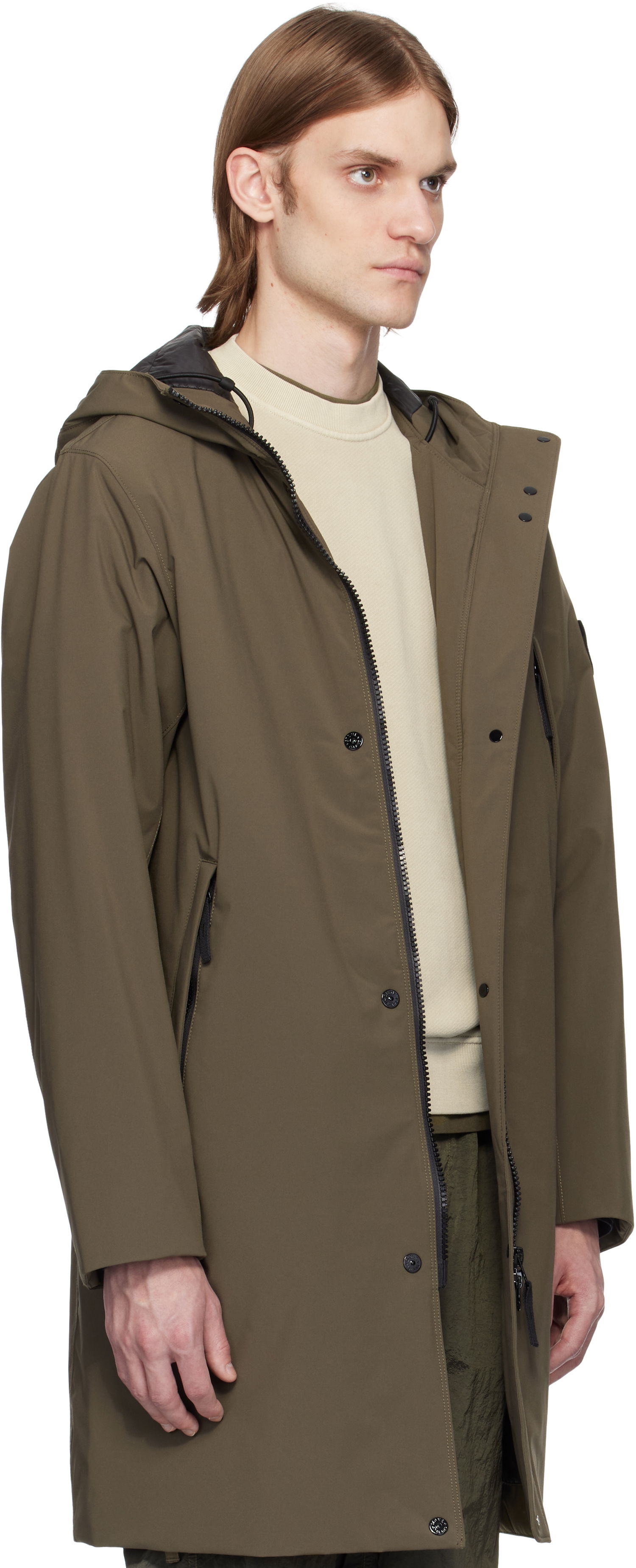 Дъждобран Stone Island Stone Island Soft Shell-R E.Dye Technology Coat Зелено | K1S15 7100001 S0A27, 1