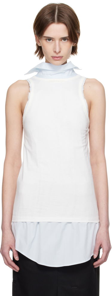 Потник Maison Margiela Maison Margiela Back To Front Check Sleeveless Top Бяло | S51NL0046 MTJ027, 0