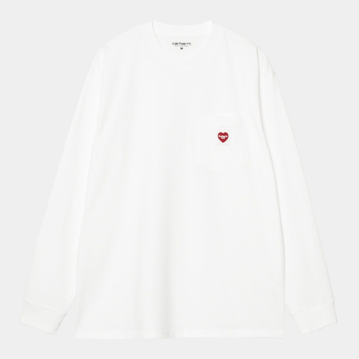 Тениска Carhartt WIP Long Sleeve Pocket Heart T-Shirt Бяло | I035300_24, 0