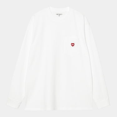 Тениска Carhartt WIP Long Sleeve Pocket Heart T-Shirt Бяло | I035300_24, 0