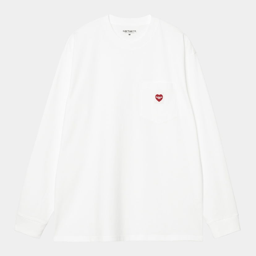 Тениска Carhartt WIP Long Sleeve Pocket Heart T-Shirt Бяло | I035300_24