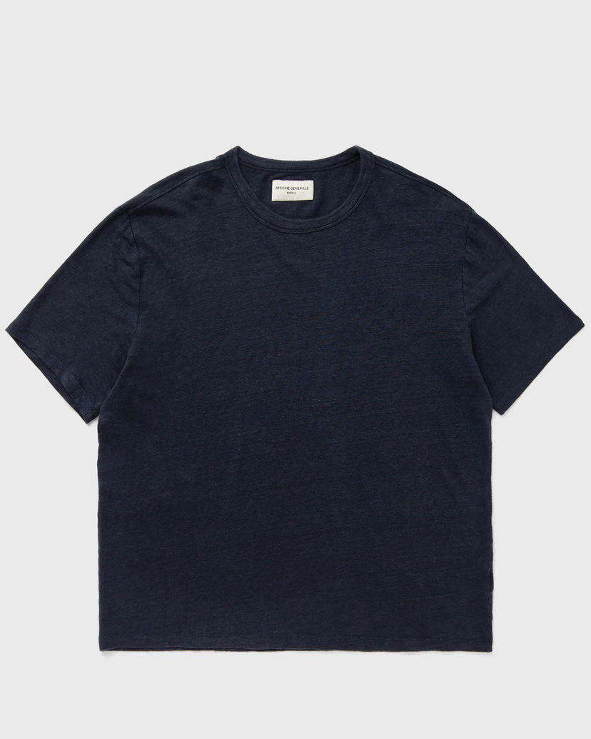 Тениска Officine Générale SS TEE PIECE DYED FRENCH LINEN Черно | S24MTEE218