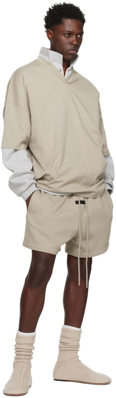 Къси панталони Fear of God Fear of God ESSENTIALS Drawstring Shorts Бежово | 160SP244175F, 3