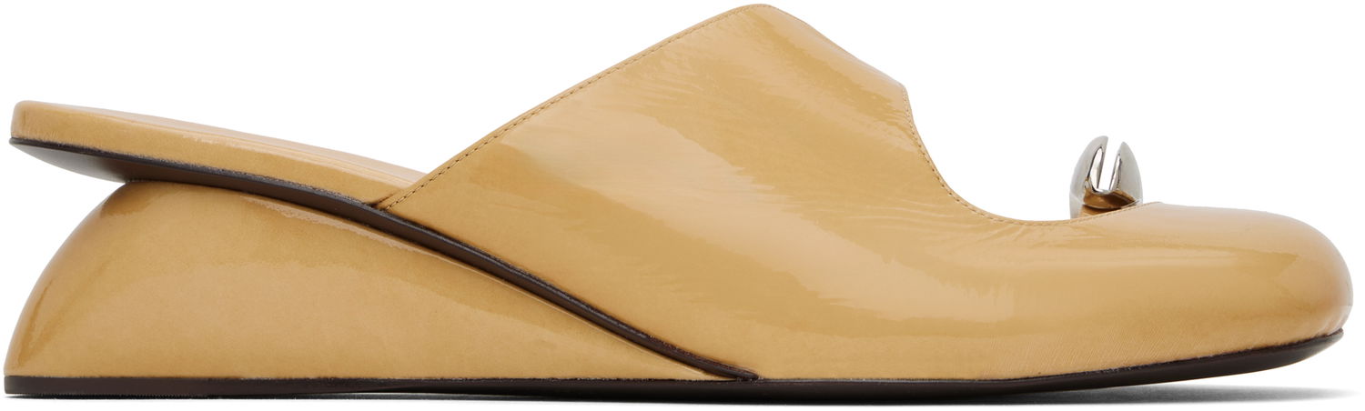 Кецове и обувки Tory Burch Tory Burch Pierced Wedge Mules Жълто | 169861-250, 0