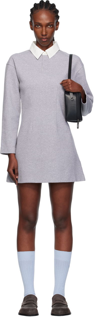 Pокля JW Anderson JW Anderson Long Sleeve Polo Midi Dress Сиво | JD0047-PG1845, 0