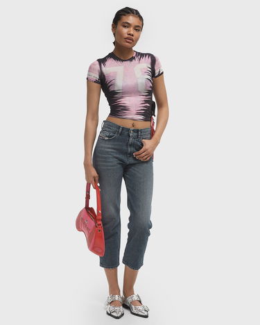 Съкратен топ Diesel Diesel T-Dasha Tie-Dye Crop Top Розово | A19054-0KIBH-7EXA, 2