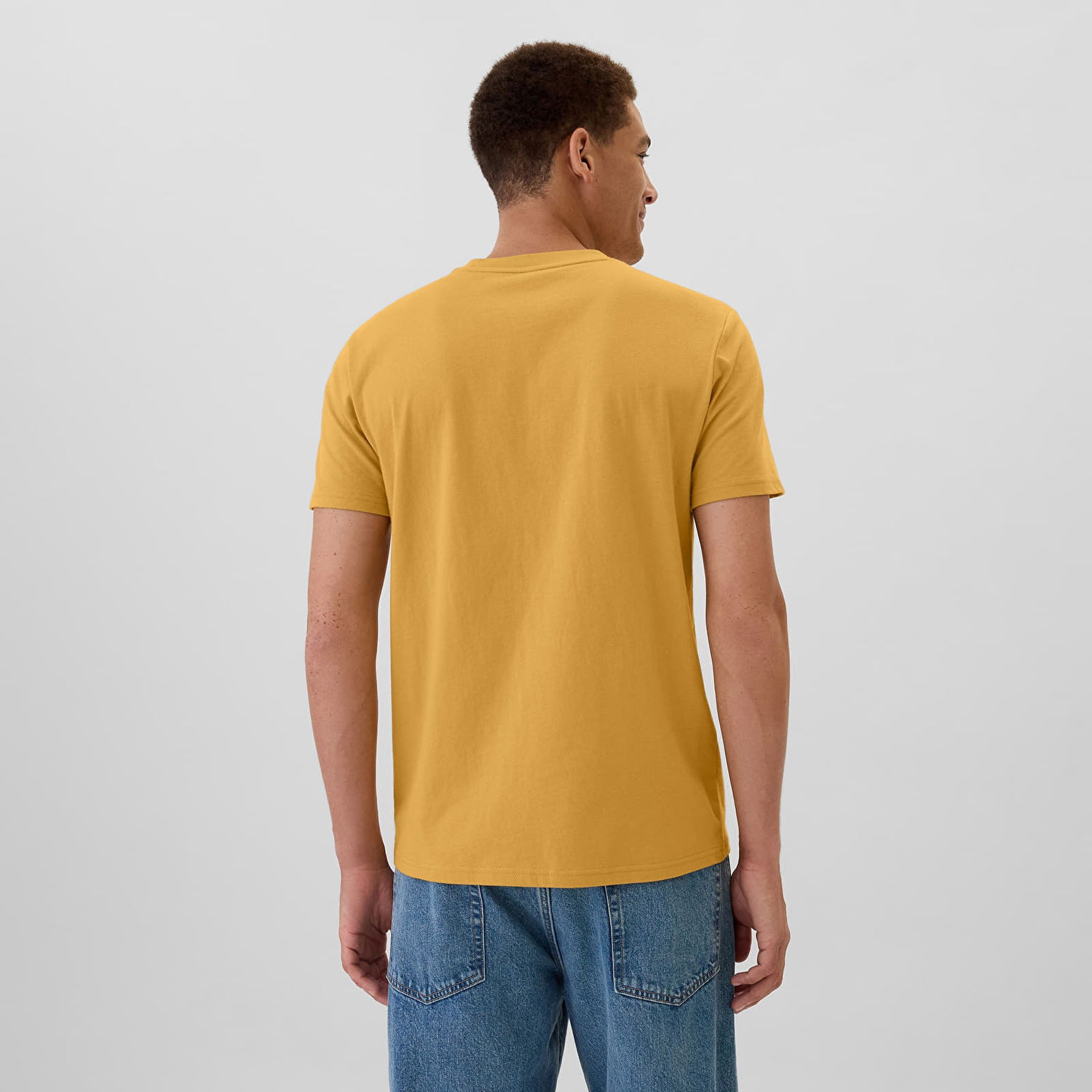 Тениска GAP T-shirt Logo Pocket Tee Honey Im Home L Жълто | 857901-12, 1