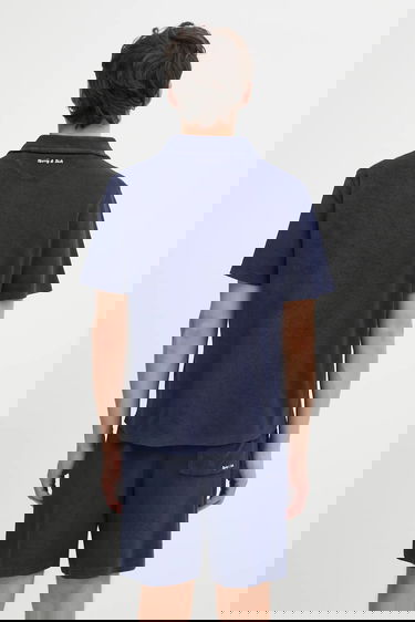 Поло тениска Sporty & Rich Eden Script Terry Polo Shirt Тъмно синьо | TO03260673BL106, 2