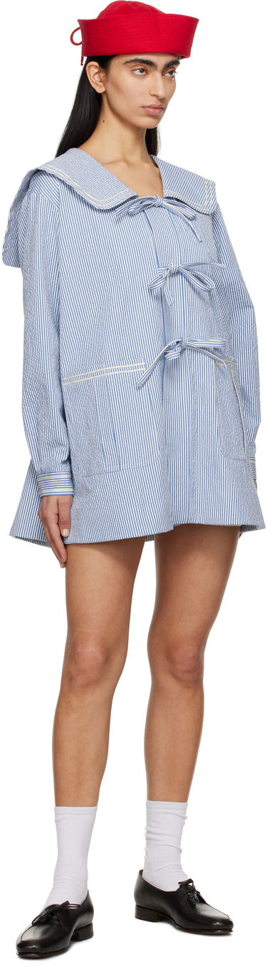 Риза Bode Bode Club Stripe Sailor Coat Синьо | WRS25JA003, 3