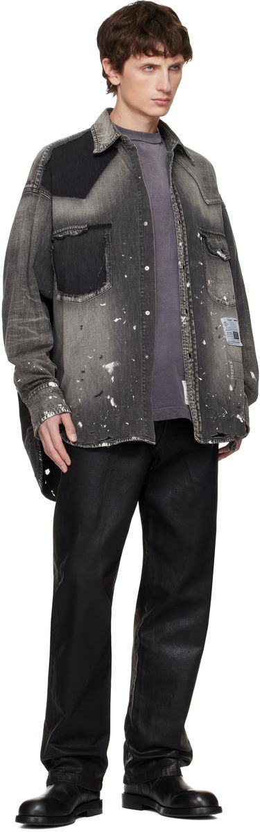 Риза Maison MIHARA YASUHIRO Distressed Denim Shirt Сиво | J15SH125, 3