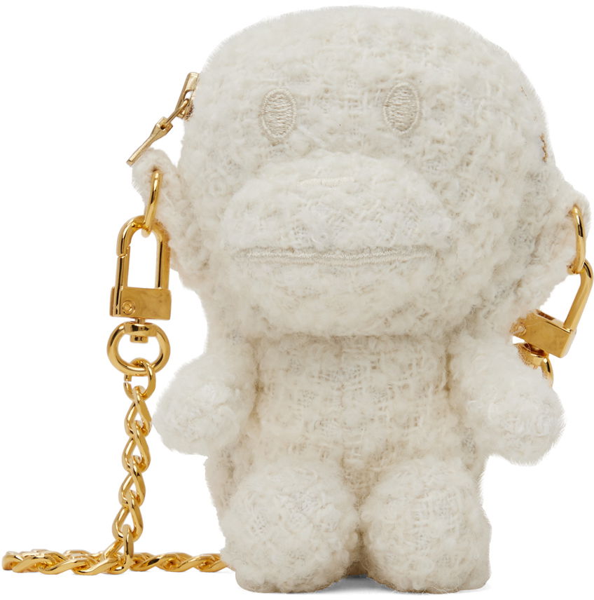 Чанта през рамо BAPE Tweed Baby Milo Bag Бяло | 002SGJ802002L, 0