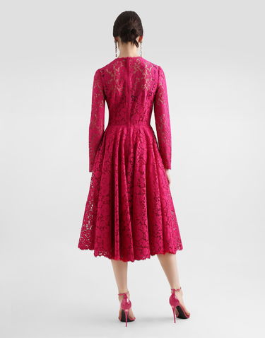 Pокля Dolce & Gabbana Dolce & Gabbana Cordonetto Lace Circle-Skirt Dress Розово | F6TJOTHLMIIF0382, 2