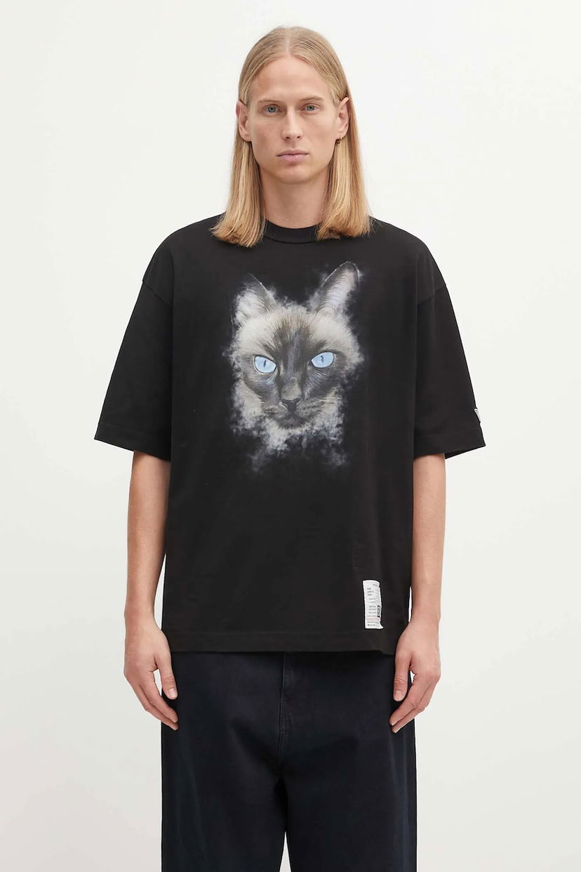 Тениска Maison MIHARA YASUHIRO Maison MIHARA YASUHIRO T-Shirt CAT PRINTED Черно | J15TS762