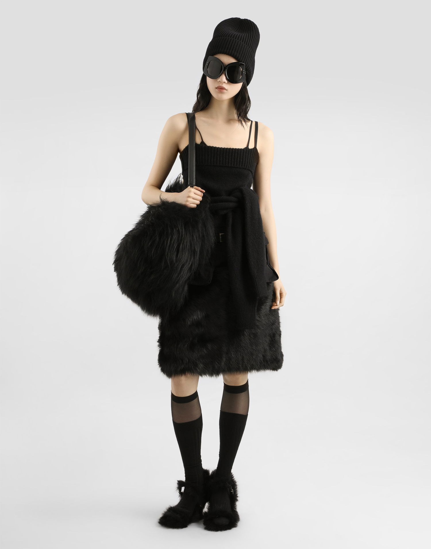 Потник Dolce & Gabbana Dolce & Gabbana Wool Blend Tie-Front Tank Top Черно | FXT72TJGME2N0000, 1