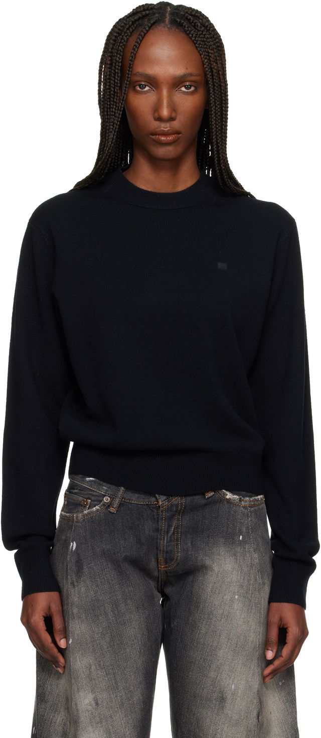 Acne Studios Face-Patch Crewneck Sweater