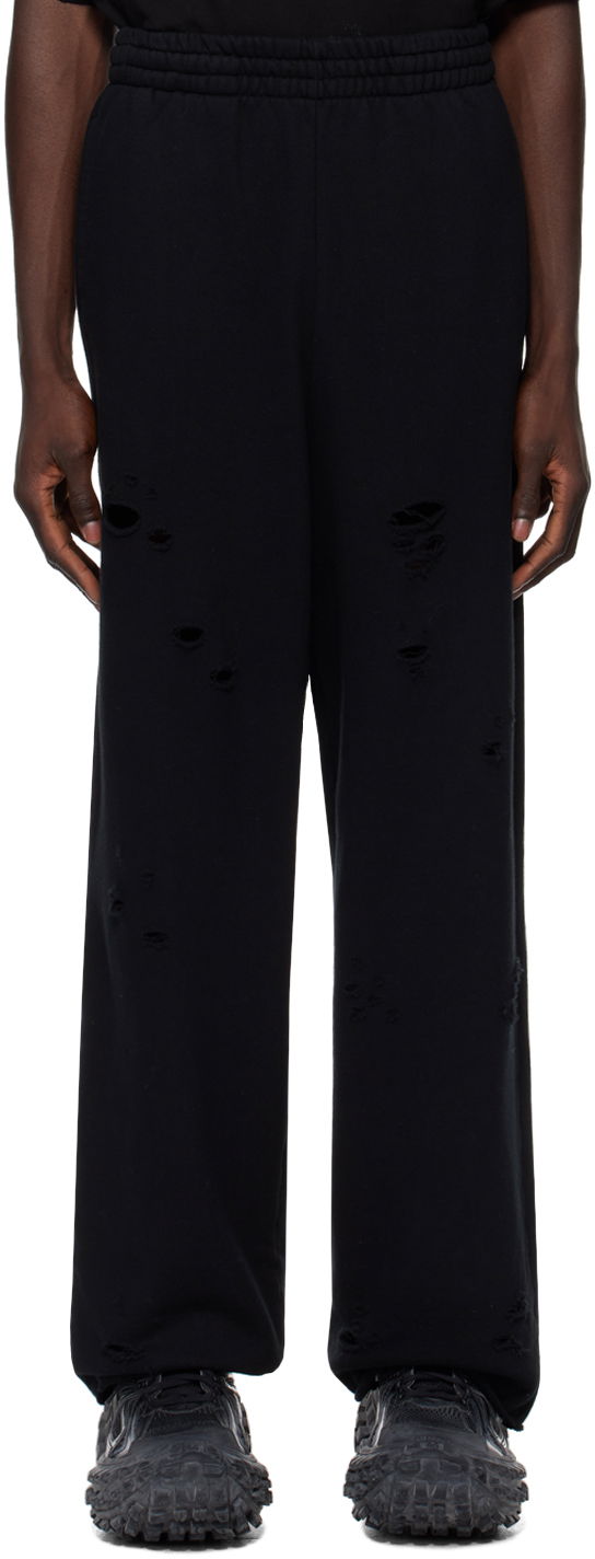 Спортни панталони We11done We11done Distressed Sweatpants Черно | WD-TA1-24-812-U-BK, 0