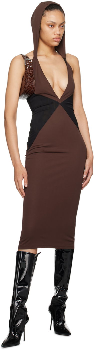 Pокля Miaou Miaou Joan Midi Dress Кафяво | 5042VCJUMB, 3