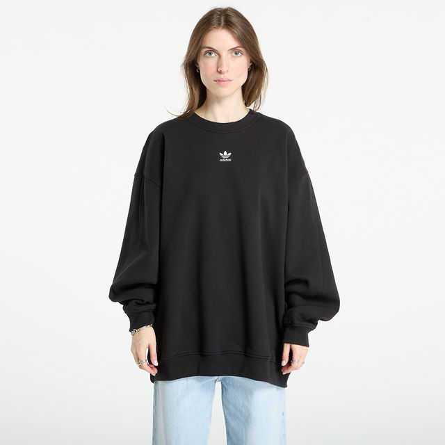 Essentials Fleece Long Oversized Crew Sweatshirt