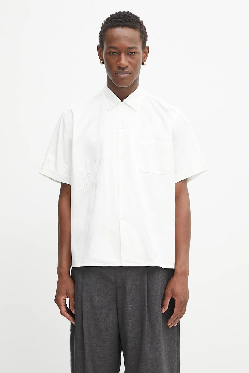 Риза Human Made Human Made Woven Relaxed Fit Button-Down Shirt Бяло | HM29SH022